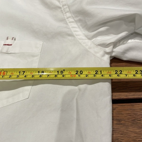 2XL Ted Baker London Woman’s Button Down Dress Shirt - White with red accents - Picture 13 of 15